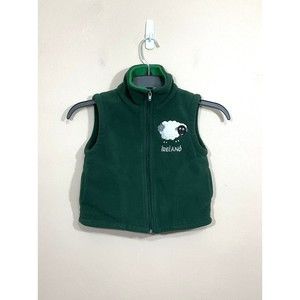 Irish Farmyard Friends Kids Sheep Full Zip Fleece Vest 3 Green Ireland Outdoors